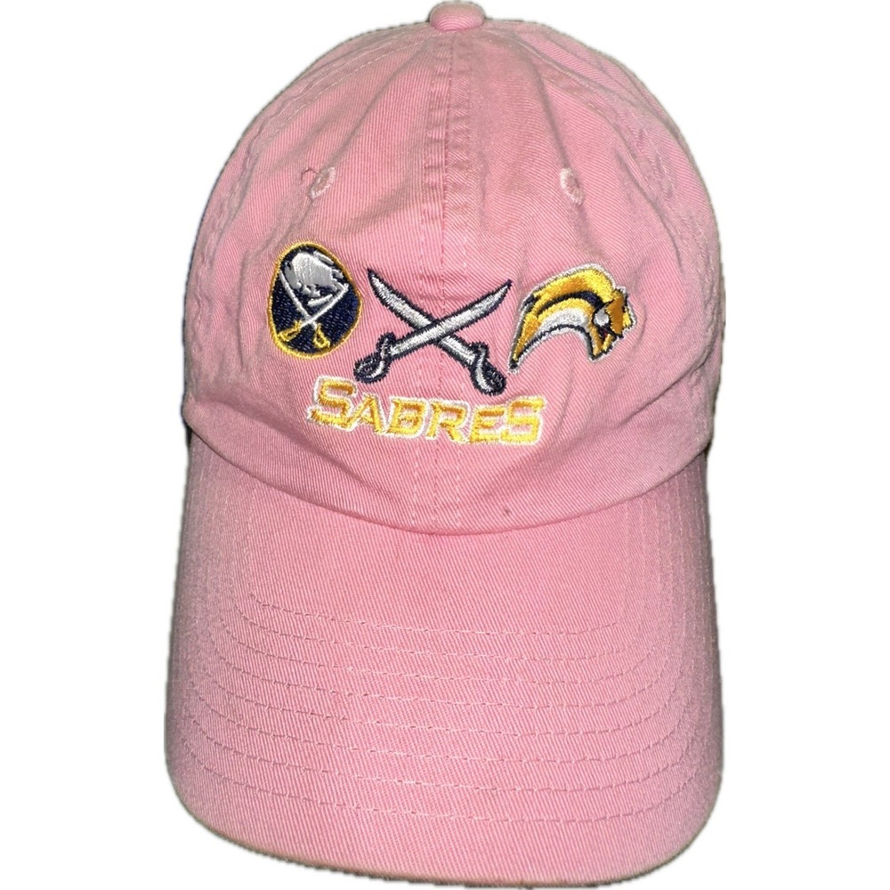 Buffalo Sabres Pink Adjustable Strap Back‎ Hat Cap New Era Youth Size Hockey NHL